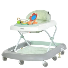 Детские ходунки El Camino Sunny ME 1239 Gray Teal серо-зеленые пушер с ковриком
